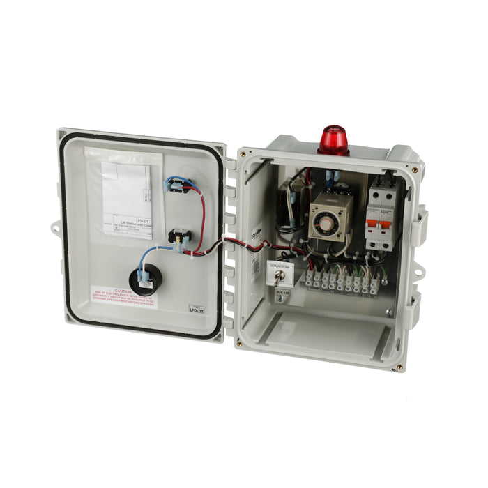 Sewage Simplex Dosing Timer Control Panel 120V Front Open View