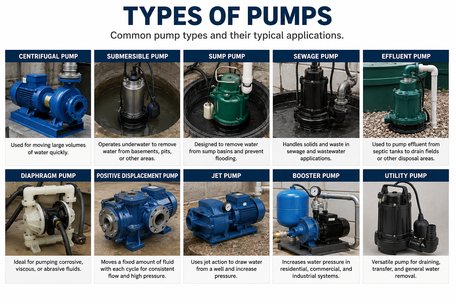 Understanding the Different Types of Septic Pumps