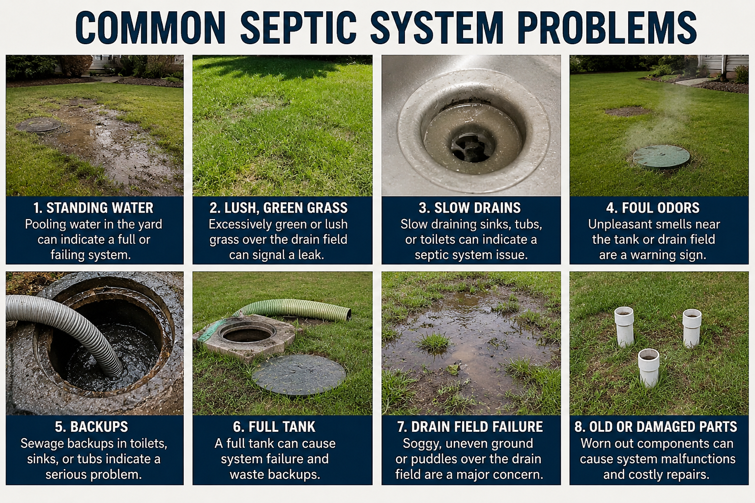 Common Septic Part Problems Homeowners Should Watch For