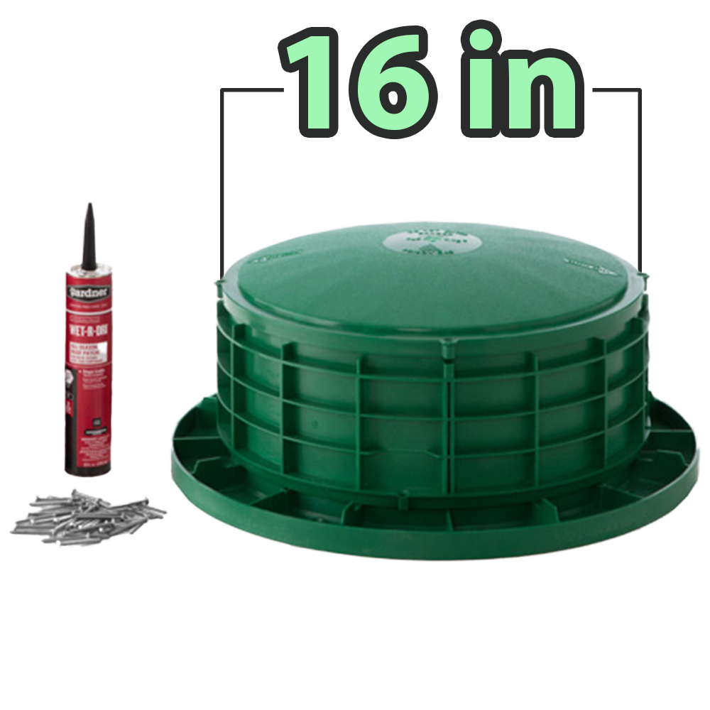 16 inch diameter septic tank riser kit with dimensions