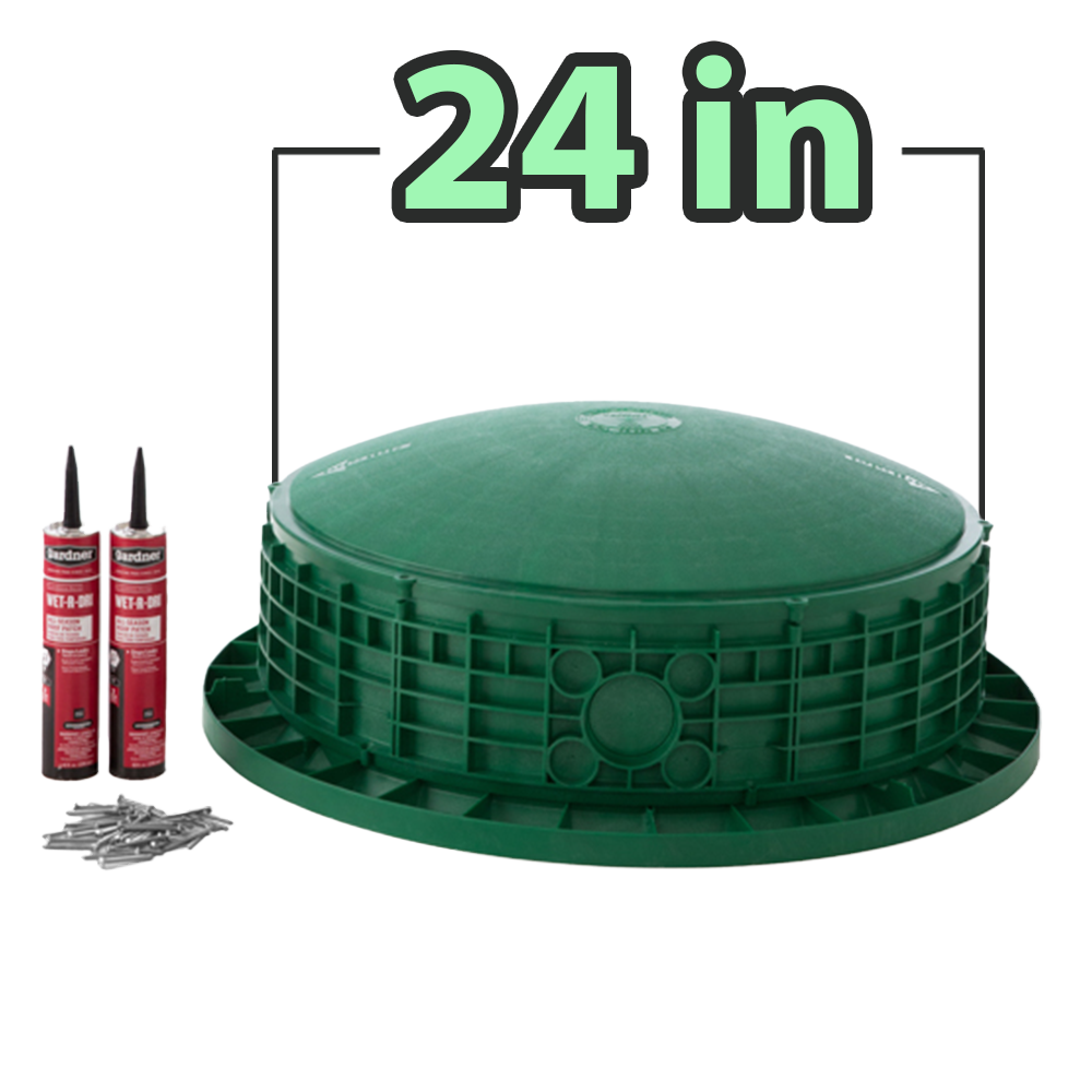 24 inch diameter septic tank riser kit with dimensions