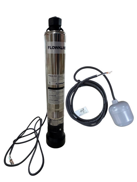 FlowKore 20 Series Septic Effluent Pump Bottom Suction 115V 20 GPM 1/2 HP With Float