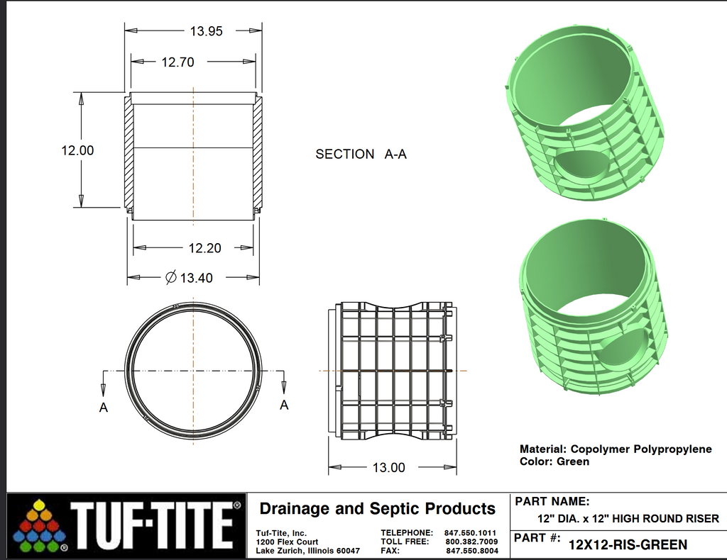 Tuf Tite Septic Tank Riser Rings — Wholesale Septic Supply