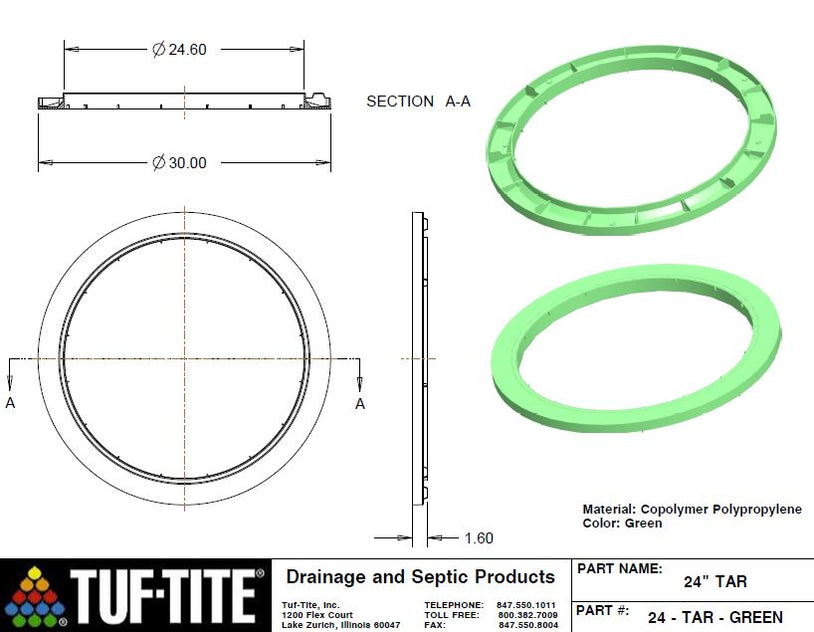 Tuf Tite Septic Tank Riser Rings — Wholesale Septic Supply