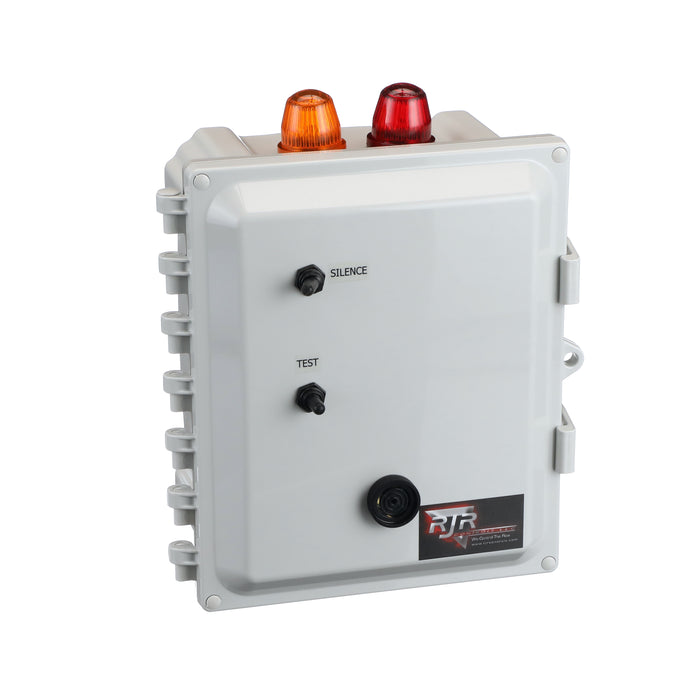 Aerobic Septic Control Panel Dual Light 120V Front Closed View