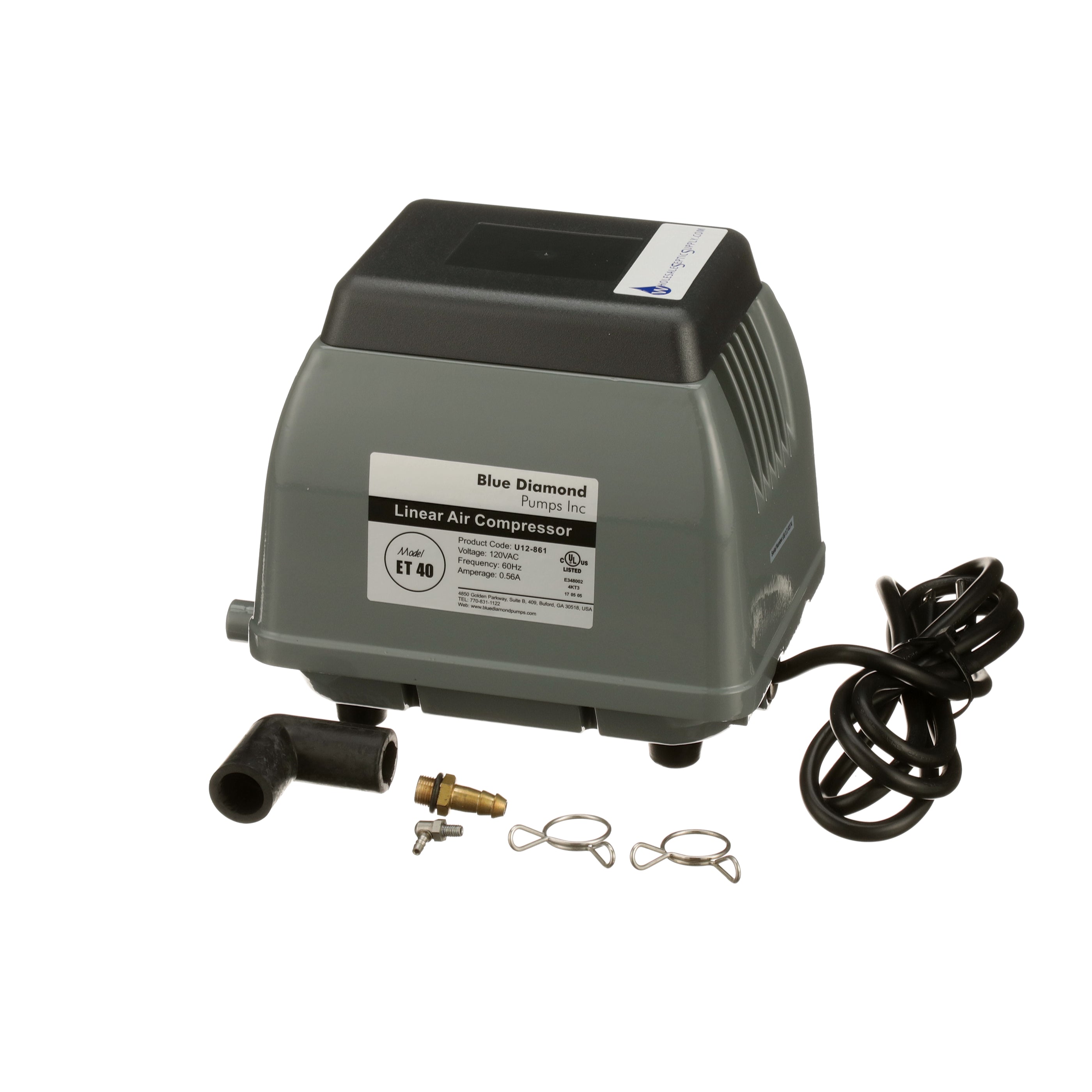 Blue Diamond Envir-O ET80 Air Pump - 2.83 cfm (80 lpm) - Underwater Warehouse Blue Diamond Envir-O ET80 Air Pump - 2.83 cfm (80 lpm) - Underwater Warehouse