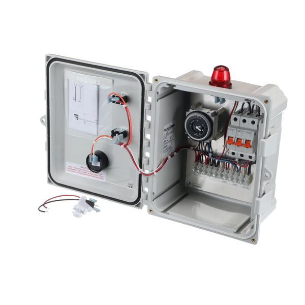 E2 Economy Timer Septic Control Panel Open Front View