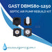 Gast DBMS80-1250 Septic Air Pump Rebuild Kit 