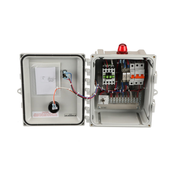 Sewage Simplex Control Panel 220V Front Open View 10"x8"x4"